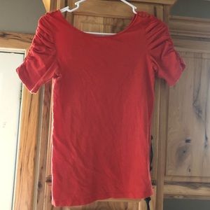 9-H15 stcl for Anthropologie shirt red orange sz M
